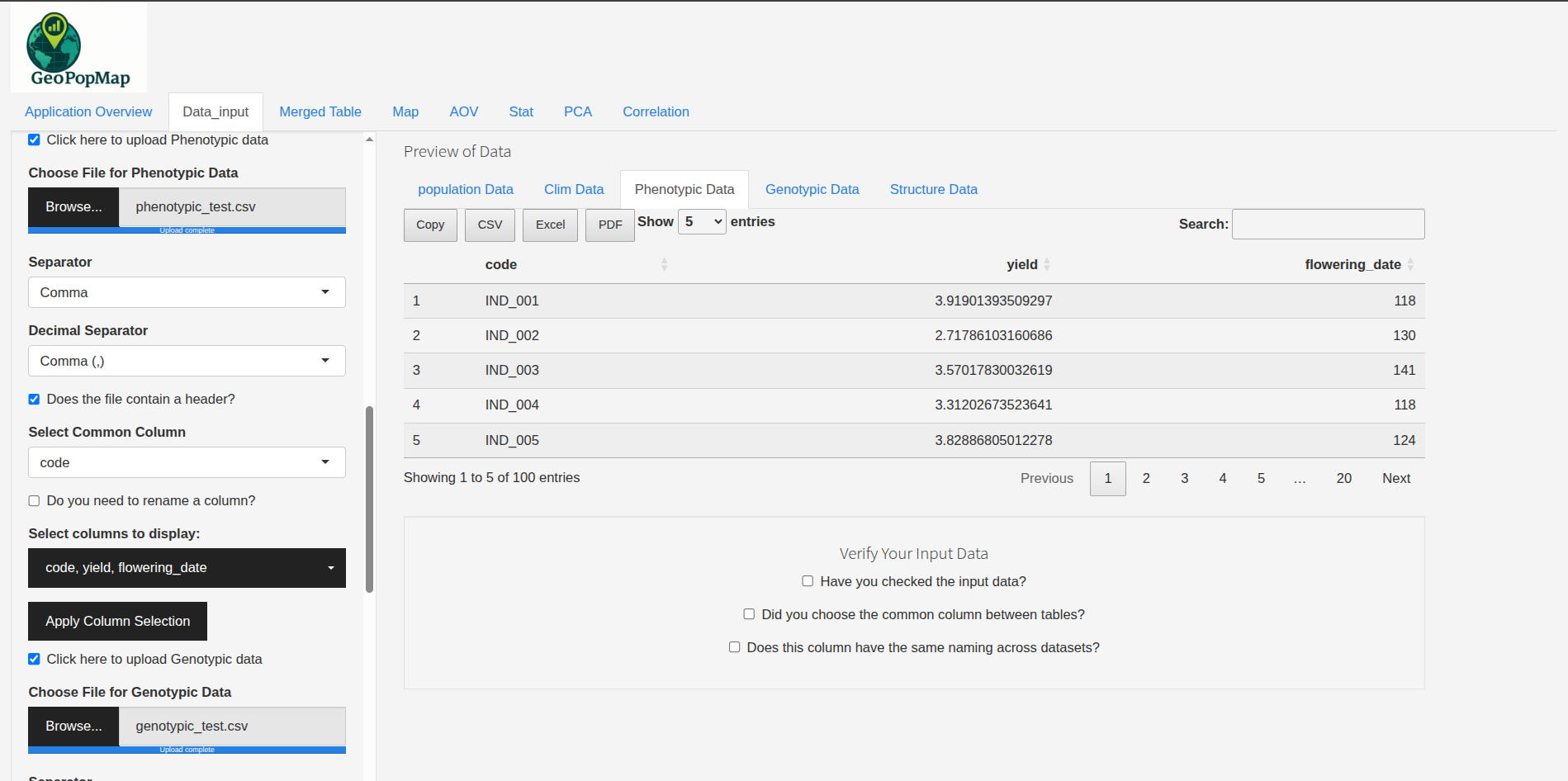 Phenotypic Data Upload